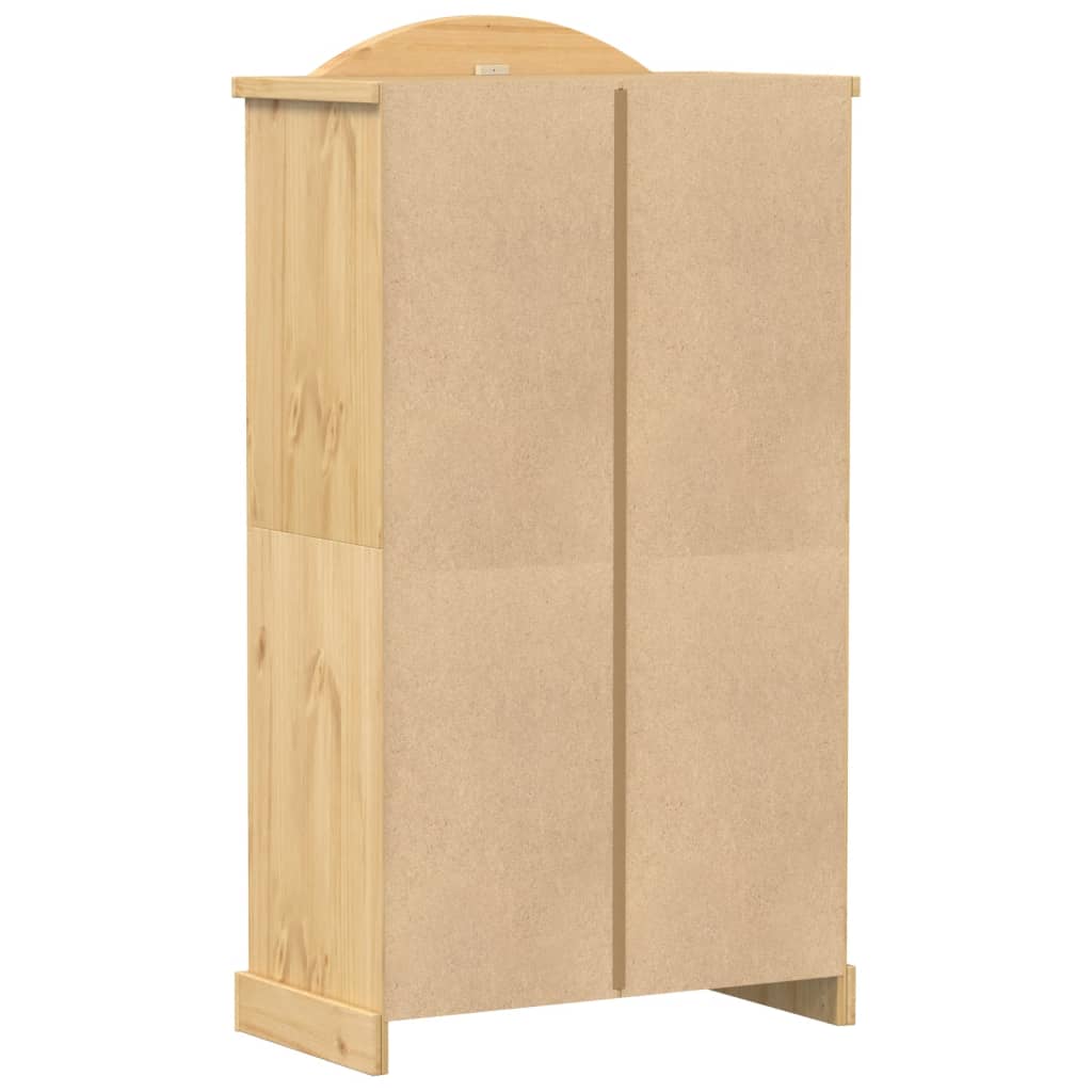 vidaXL Wardrobe "Corona" 102x52x186 cm Solid Wood Pine 6