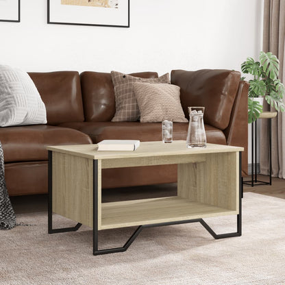Coffee Table 75x51x40 cm Engineered Wood Sonoma oak 75 cm