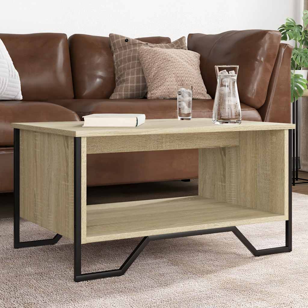Coffee Table 75x51x40 cm Engineered Wood Sonoma oak 75 cm