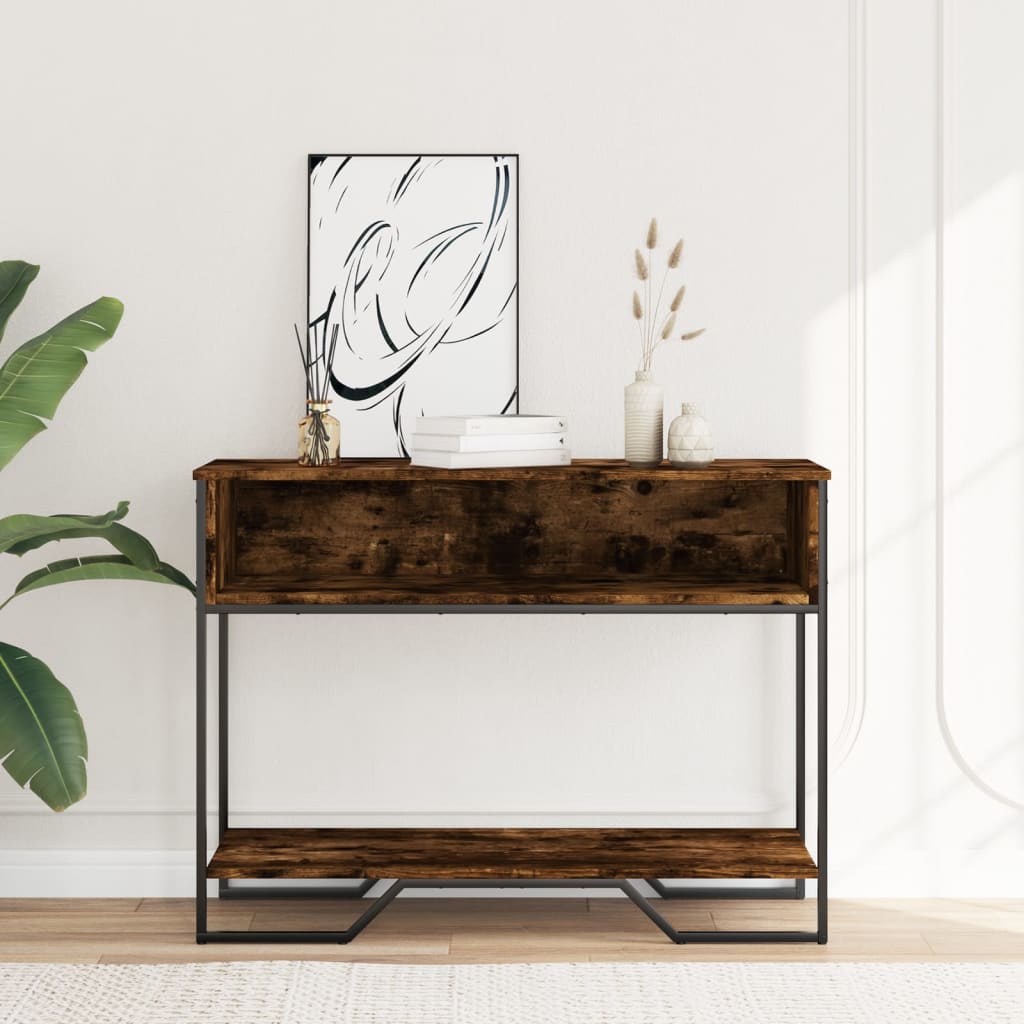 Console Table 100x35x74,5 cm Engineered Wood Smoked oak