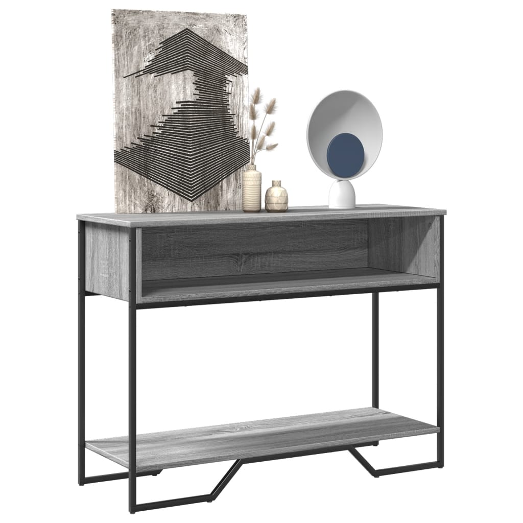 Console Table 100x35x74,5 cm Engineered Wood Grey sonoma