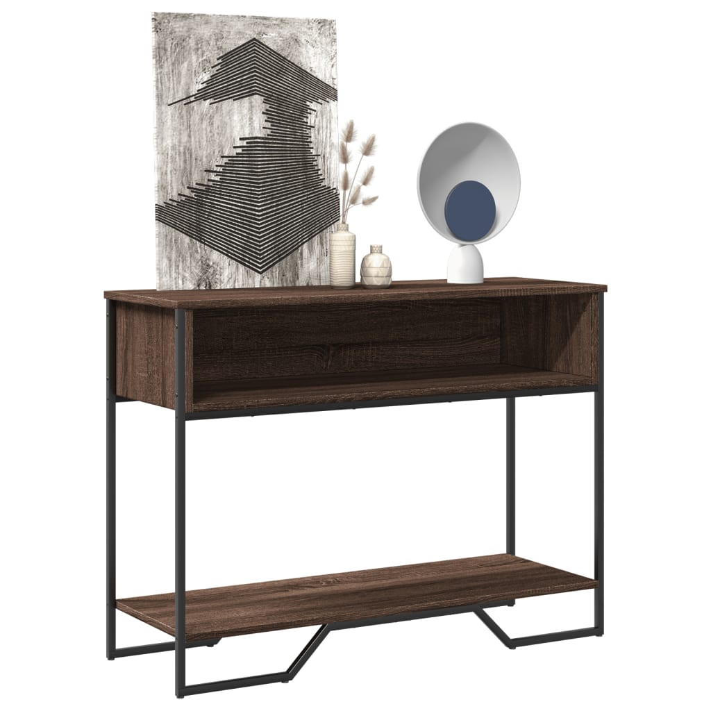 Console Table 100x35x74,5 cm Engineered Wood Brown oak