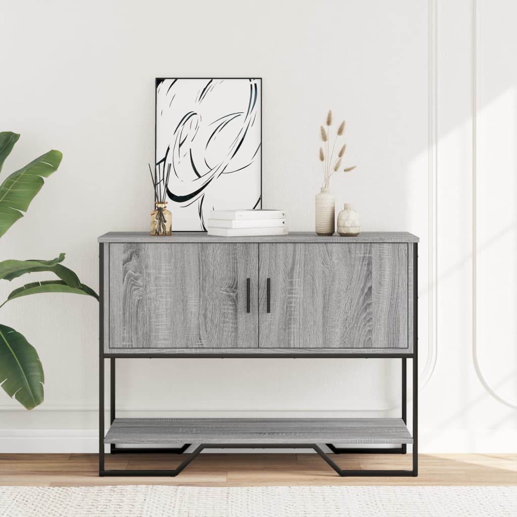 Console Table 100x35x74,5 cm Engineered Wood Grey sonoma