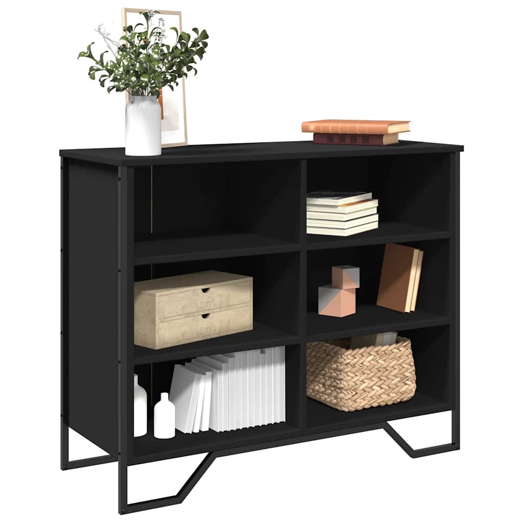 Sideboard 91x35,5x74,5 cm Engineered Wood Black 91 cm