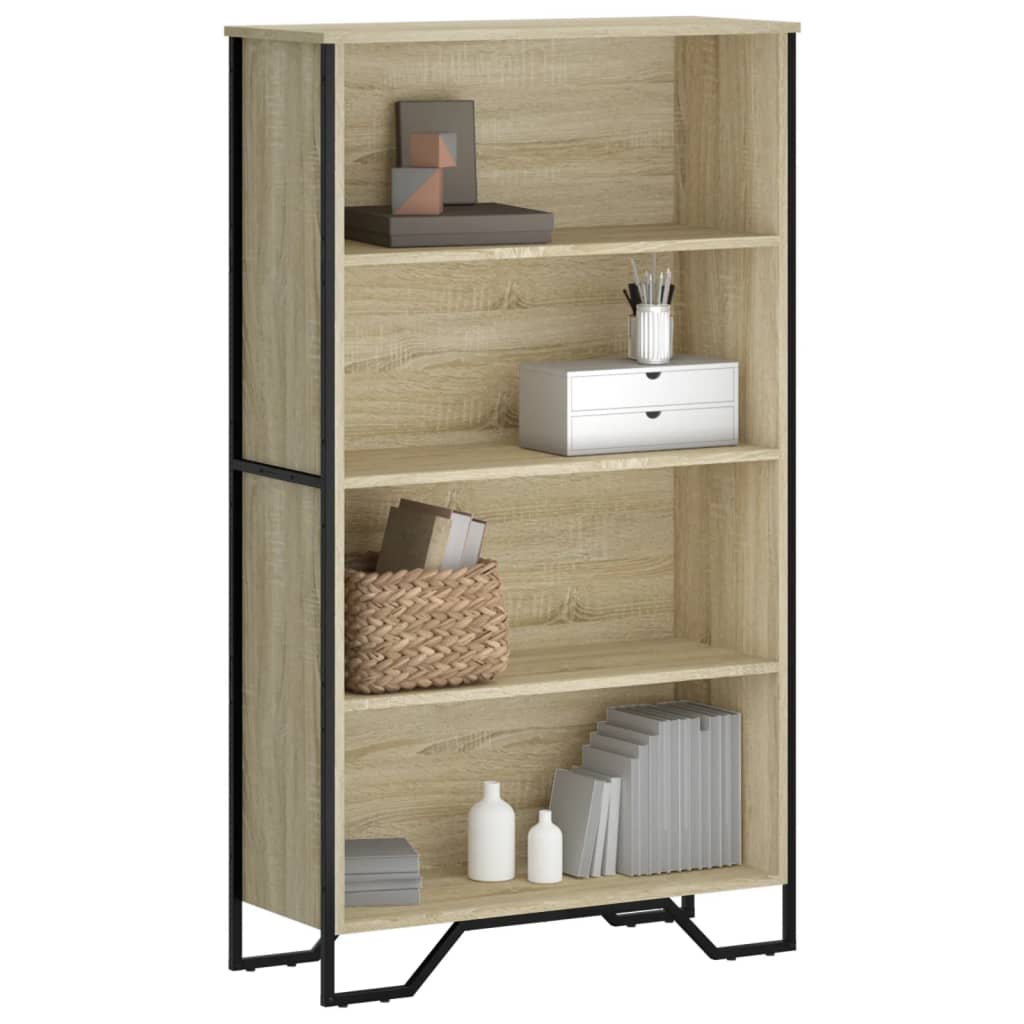 Bookcase 80x31x106 cm Engineered Wood Sonoma oak 137.5 cm