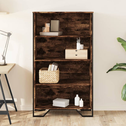 Bookcase 80x31x106 cm Engineered Wood Smoked oak 137.5 cm
