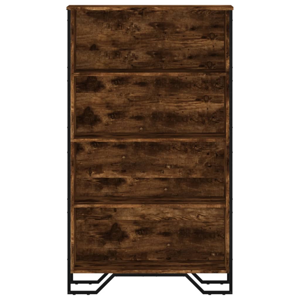 Bookcase 80x31x106 cm Engineered Wood Smoked oak 137.5 cm