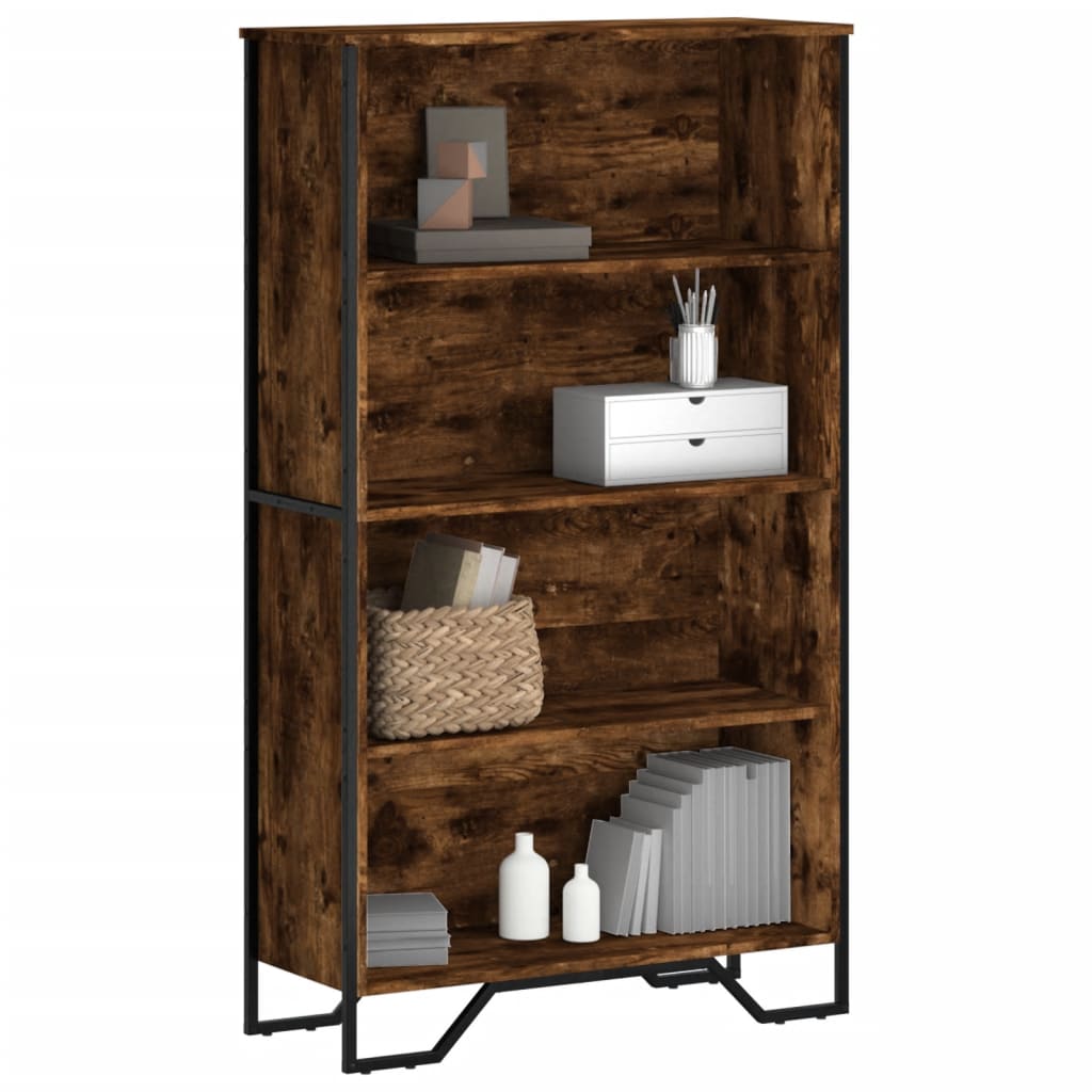Bookcase 80x31x106 cm Engineered Wood Smoked oak 137.5 cm