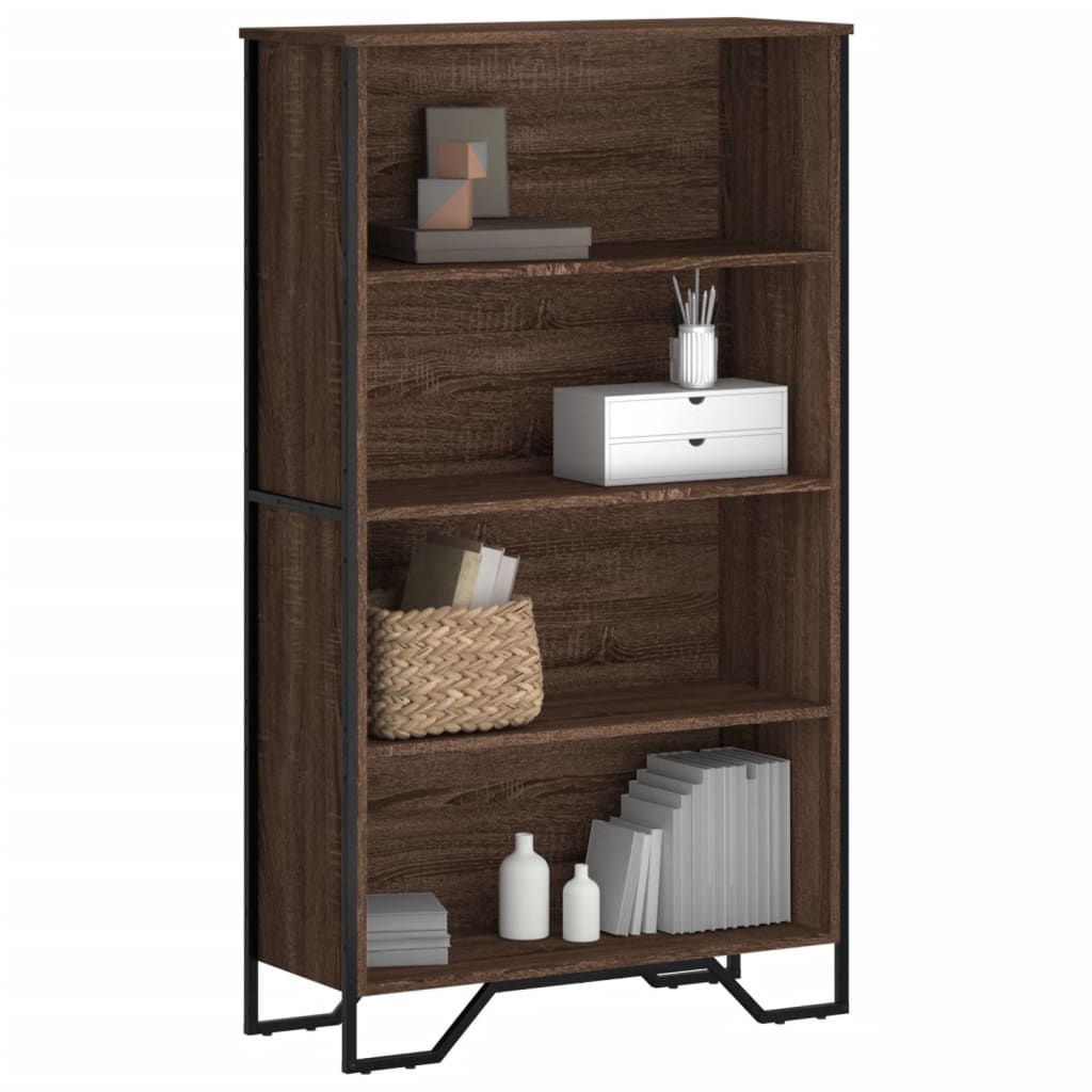 Bookcase 80x31x106 cm Engineered Wood Brown oak 137.5 cm