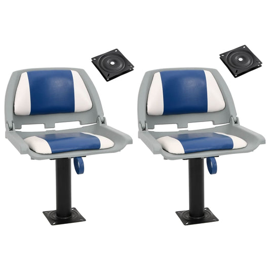 vidaXL Boat Seats 2 pcs with Pedestal 360° Rotatable 1