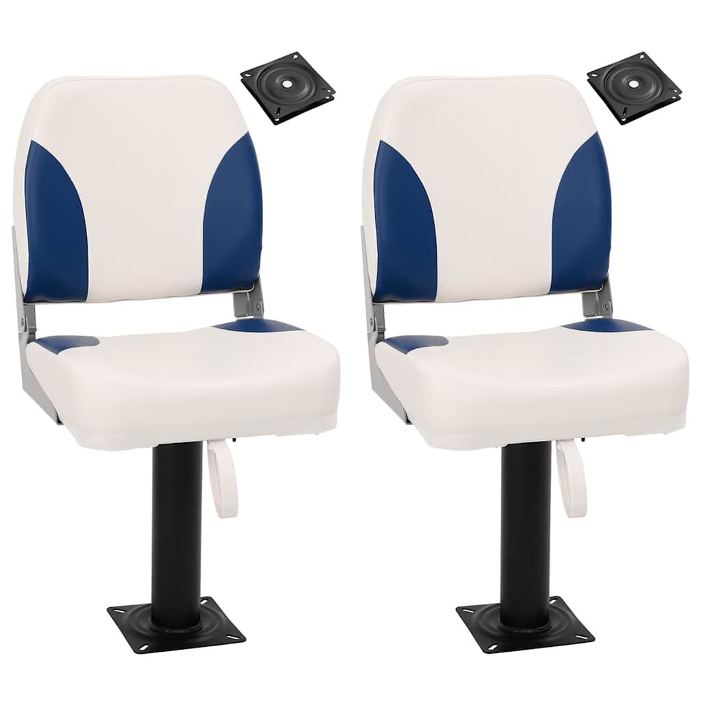 vidaXL Boat Seats 2 pcs with Pedestal 360° Rotatable 1