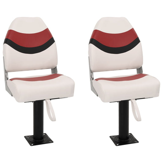 vidaXL Boat Seats 2 pcs with Pedestal 360° Rotatable 2