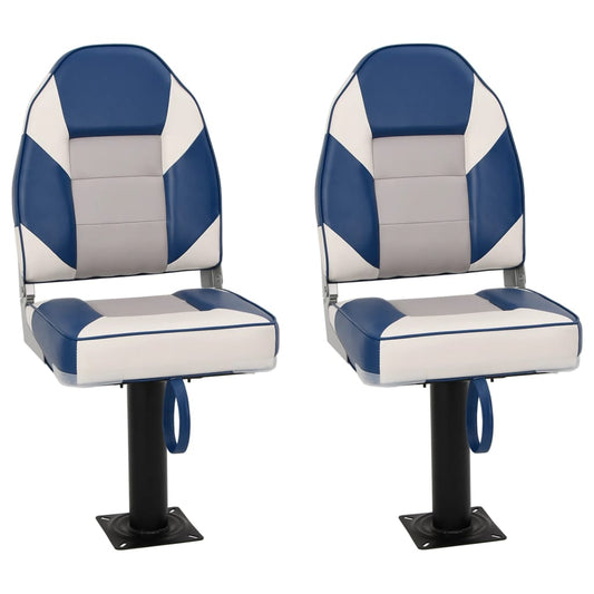 vidaXL Boat Seats 2 pcs with Pedestal 360° Rotatable 2