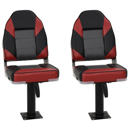 vidaXL Boat Seats 2 pcs with Pedestal 360° Rotatable 2