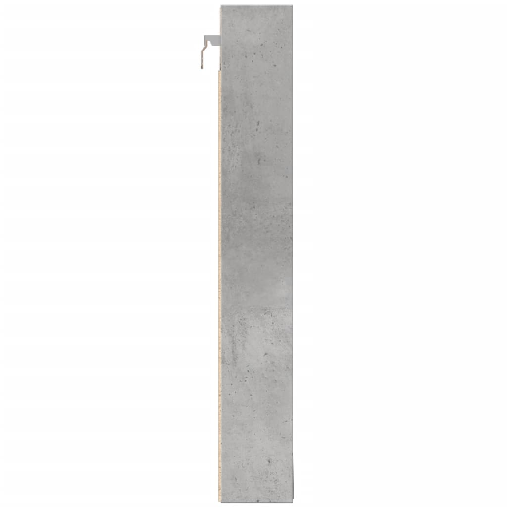 Vitrine Cabinet 100x8.5x58 cm Engineered Wood Concrete grey