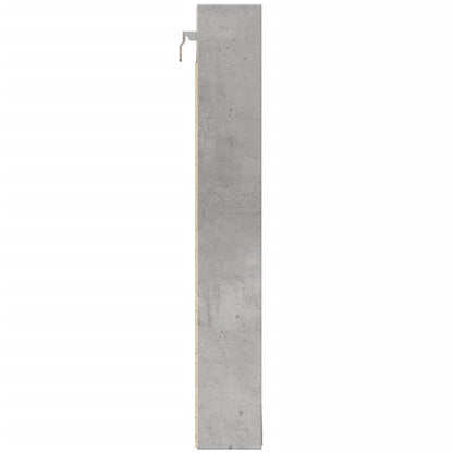 Vitrine Cabinet 100x8.5x58 cm Engineered Wood Concrete grey