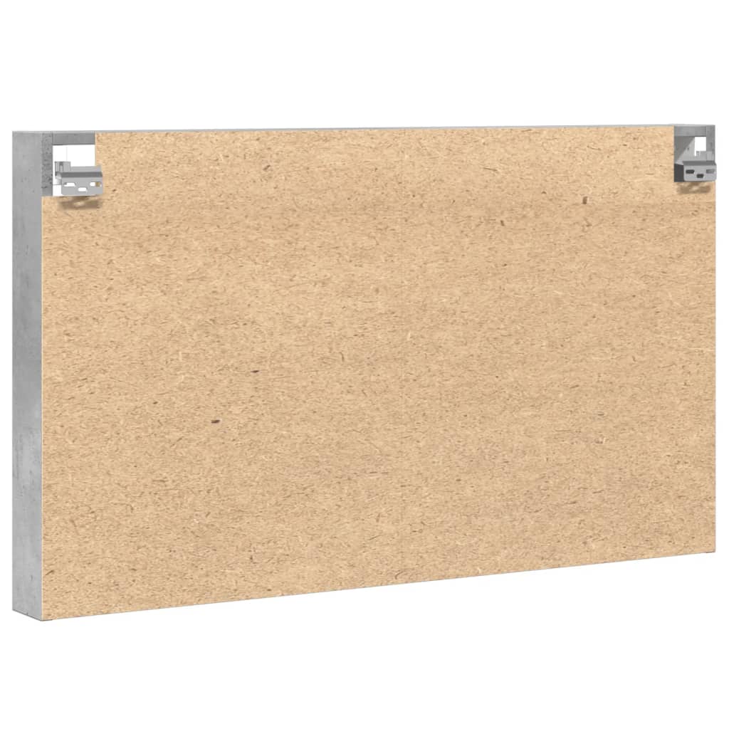 Vitrine Cabinet 100x8.5x58 cm Engineered Wood Concrete grey