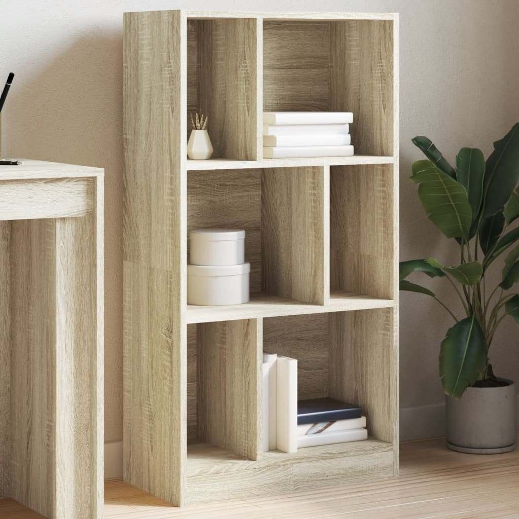 Bookcase 57x28,5x174 cm Engineered Wood Sonoma oak