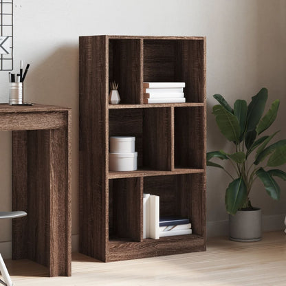 Bookcase 57x28,5x174 cm Engineered Wood Brown oak