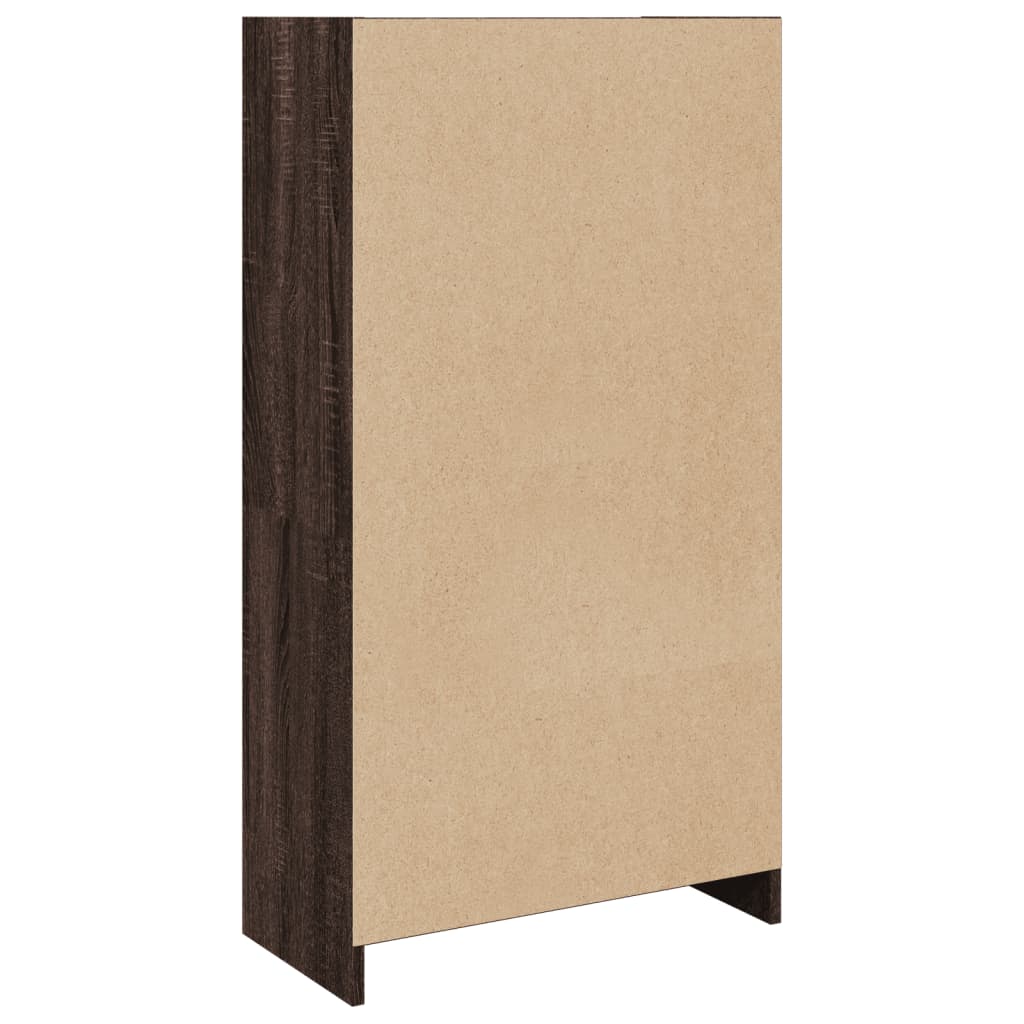 Bookcase 57x28,5x174 cm Engineered Wood Brown oak