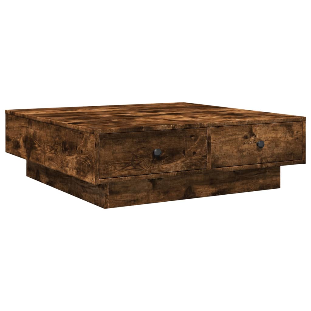 Coffee Table Engineered Wood Width 90 cm Smoked oak 28 cm 90 cm
