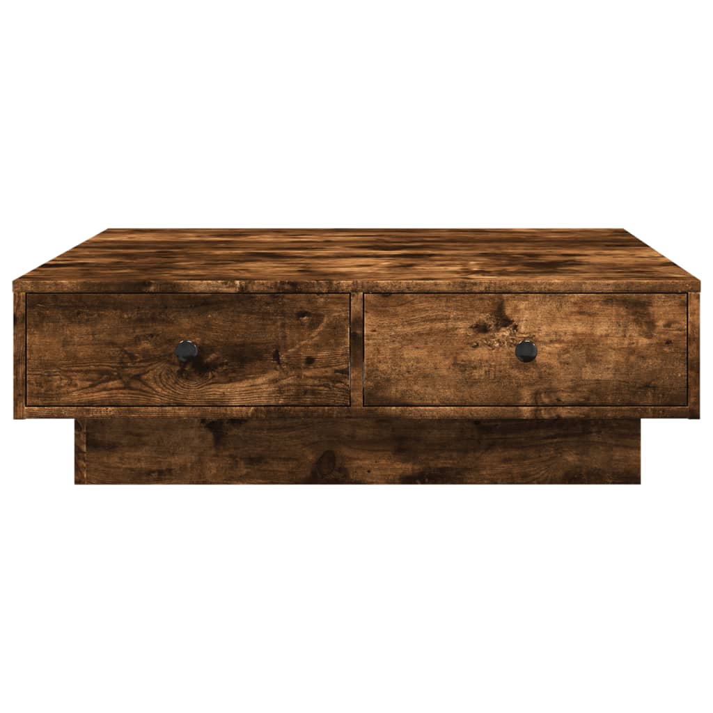 Coffee Table Engineered Wood Width 90 cm Smoked oak 28 cm 90 cm