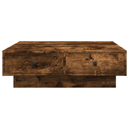 Coffee Table Engineered Wood Width 90 cm Smoked oak 28 cm 90 cm