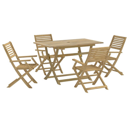 vidaXL 5 Piece Garden Dining Set Solid Wood Acacia 2