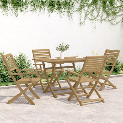 vidaXL 5 Piece Garden Dining Set Solid Wood Acacia 3