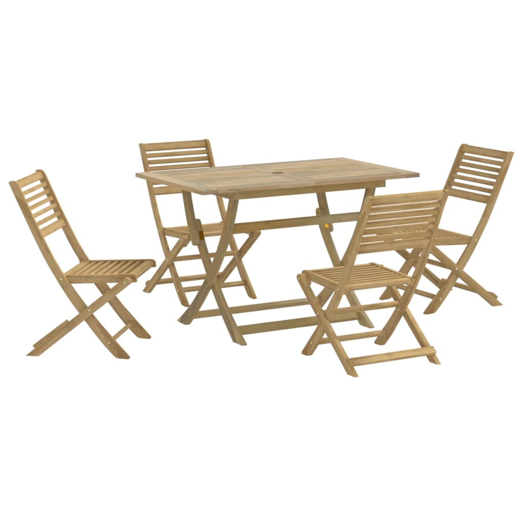 vidaXL 5 Piece Garden Dining Set Solid Wood Acacia 2