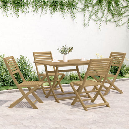 vidaXL 5 Piece Garden Dining Set Solid Wood Acacia 3