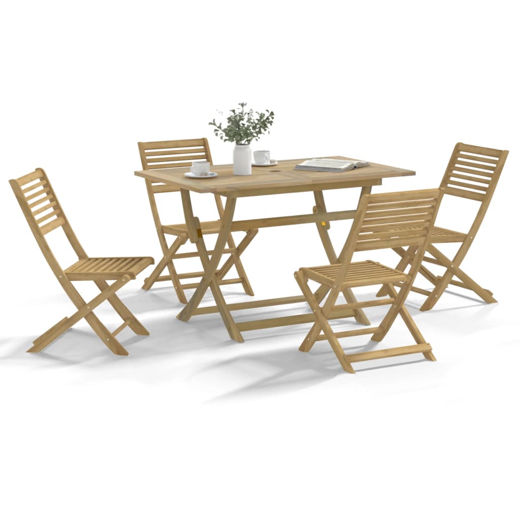 vidaXL 5 Piece Garden Dining Set Solid Wood Acacia 1