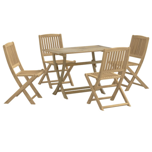 vidaXL 5 Piece Garden Dining Set Solid Wood Acacia 2