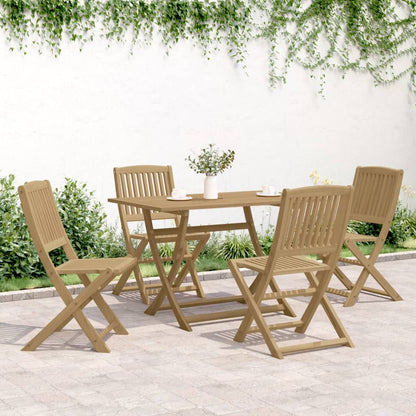 vidaXL 5 Piece Garden Dining Set Solid Wood Acacia 3