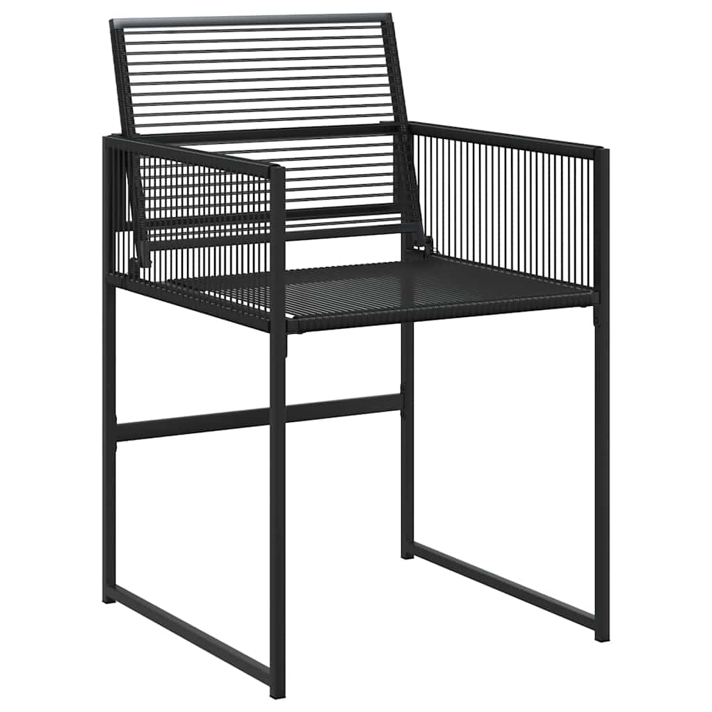 vidaXL 9 Piece Garden Dining Set Black Poly Rattan 4
