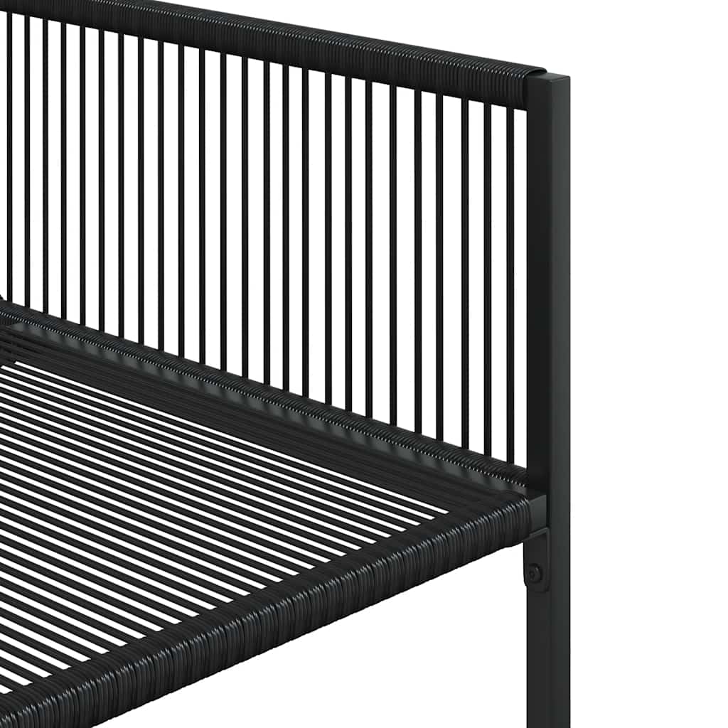 vidaXL 9 Piece Garden Dining Set Black Poly Rattan 5