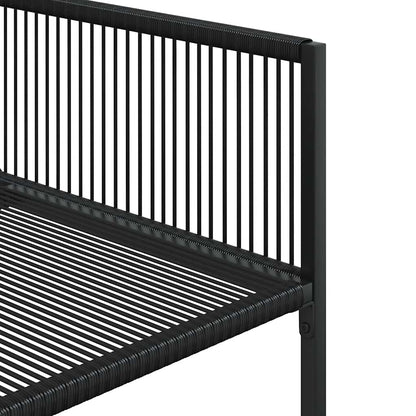 vidaXL 9 Piece Garden Dining Set Black Poly Rattan 5