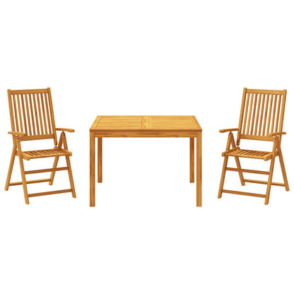 vidaXL 3 Piece Garden Dining Set Solid Wood Acacia 2