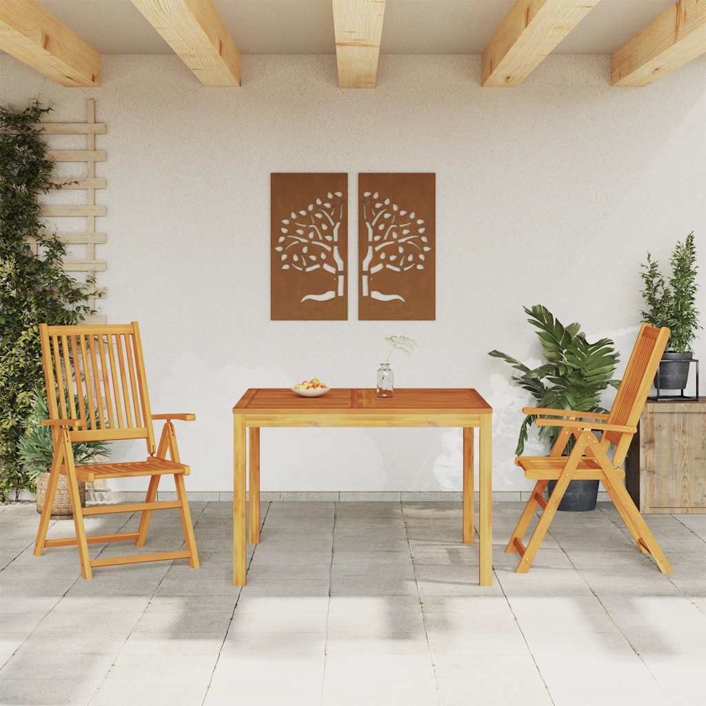 vidaXL 3 Piece Garden Dining Set Solid Wood Acacia 1
