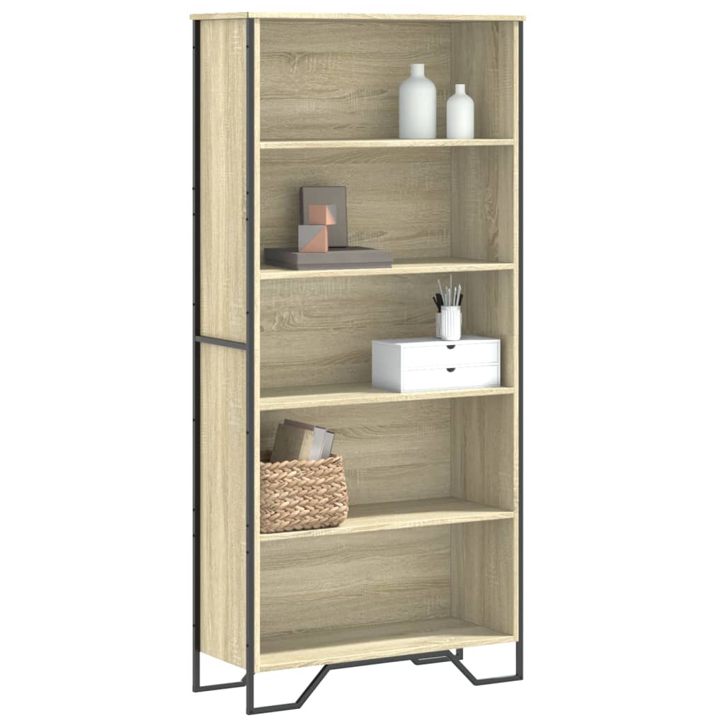 Bookcase 80x31x106 cm Engineered Wood Sonoma oak 169 cm