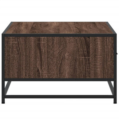 Coffee Table 90x57x35 cm Engineered Wood and Metal Brown oak