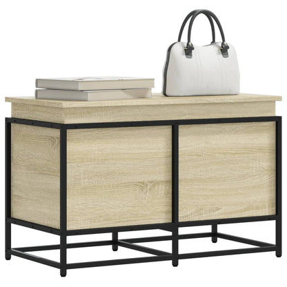 Storage Box with Lid 40x40x51,5 cm Engineered Wood Sonoma oak 80 x 40 x 51.5 cm