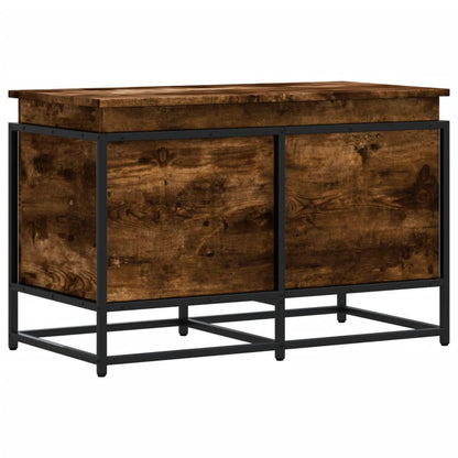 Storage Box with Lid 40x40x51,5 cm Engineered Wood Smoked oak 80 x 40 x 51.5 cm