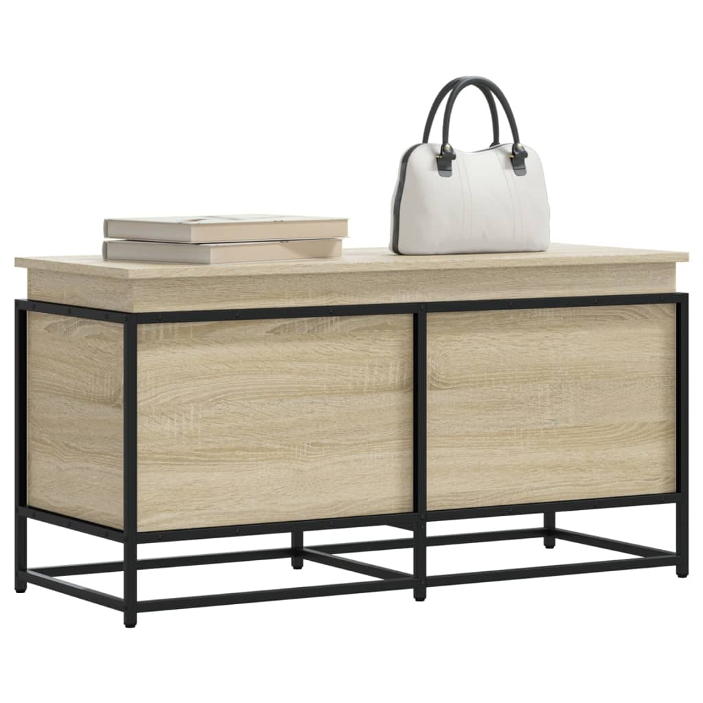 Storage Box with Lid 40x40x51,5 cm Engineered Wood Sonoma oak 100 x 40 x 51.5 cm