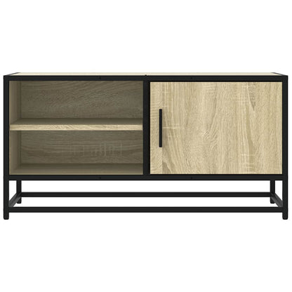TV Cabinet 80x34,5x40 cm Engineered Wood and Metal Sonoma oak