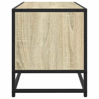 TV Cabinet 80x34,5x40 cm Engineered Wood and Metal Sonoma oak