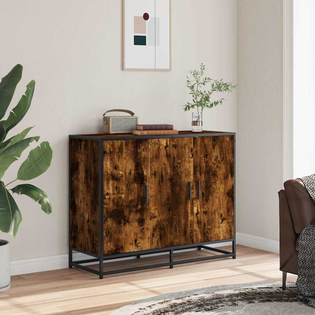 Sideboard 94x35x76 cm Engineered Wood Smoked oak