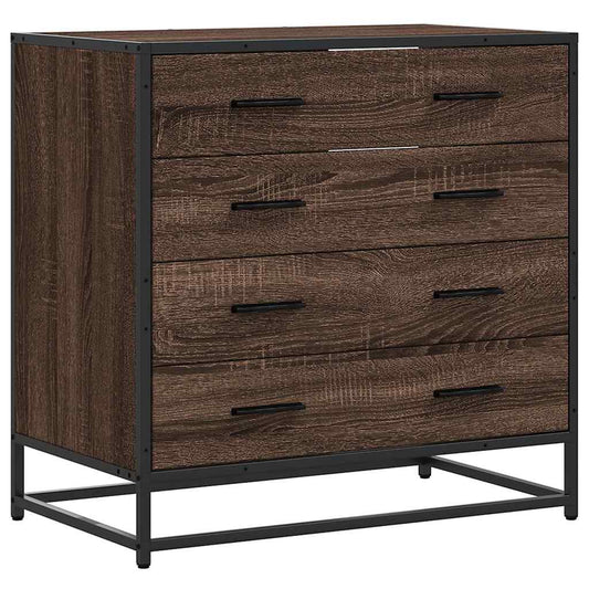 Drawer Cabinet 70x41x70 cm Engineered Wood Brown oak