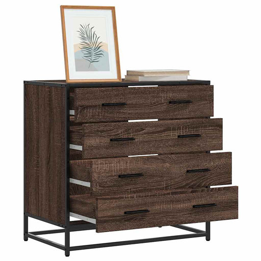 Drawer Cabinet 70x41x70 cm Engineered Wood Brown oak