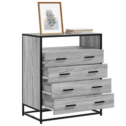 Drawer Cabinet 70x41x83,5 cm Engineered Wood Grey sonoma